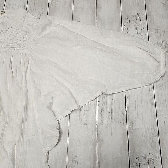 Rip Curl Boho Women's Top XS Cotton Lace Fairycore Flowy Tassels Bell Sleeves - Picture 4 of 11